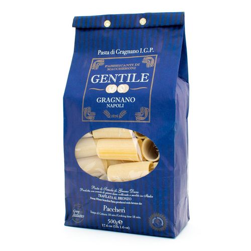 GENTILE Durum Wheat Semolina pasta 500g "Paccheri - 18 minutes"