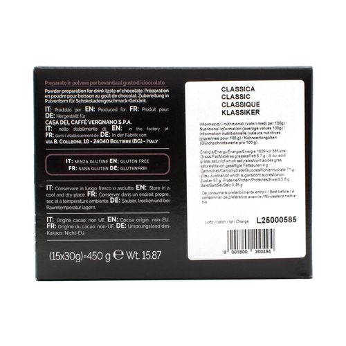 Caffè Vergnano 1882 Hot Chocolate Instant - Classic - 15 x 30g – additional view 4