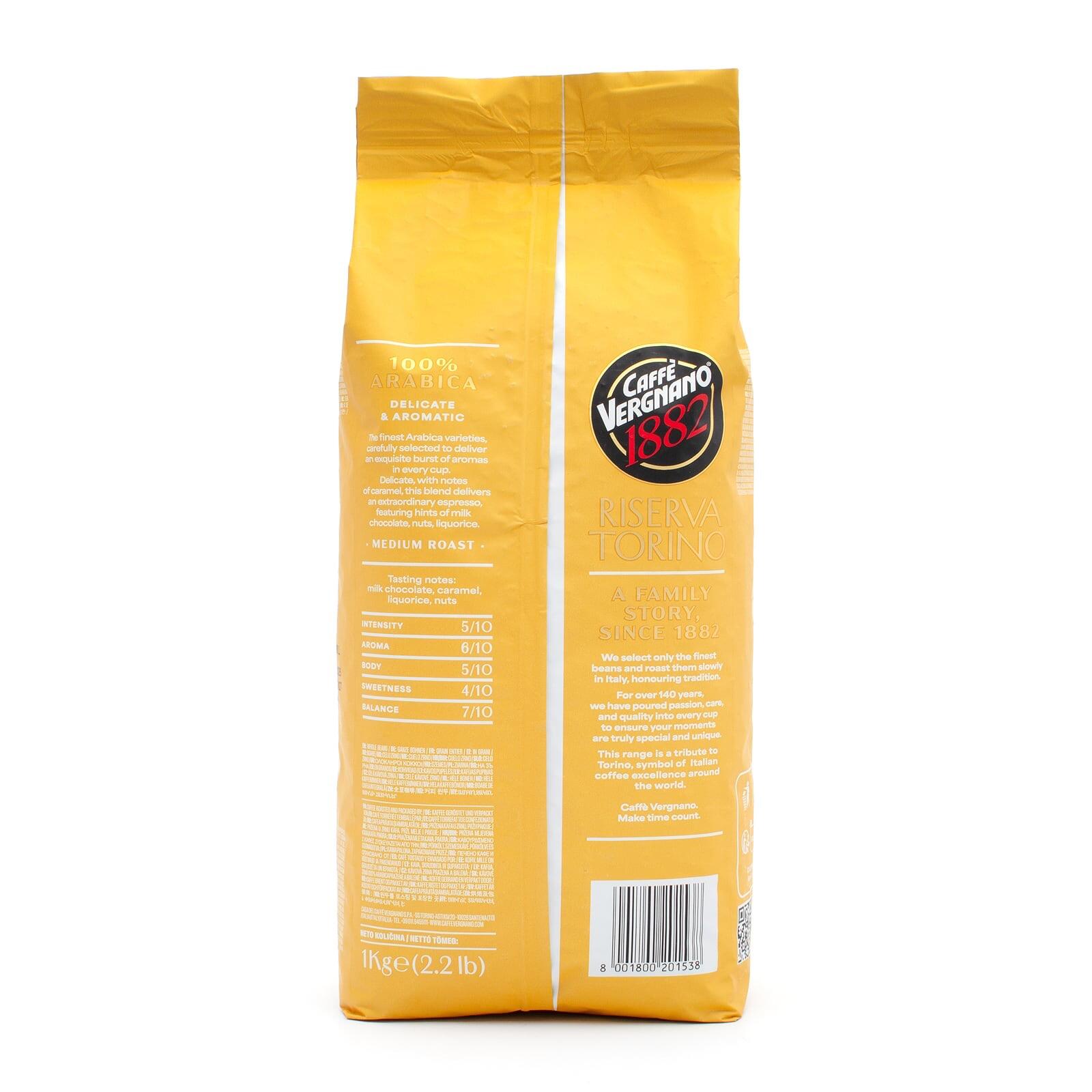 Caffè Vergnano 1882 Riserva Torino 100% Arabica Coffee Beans 1kg – additional view 2