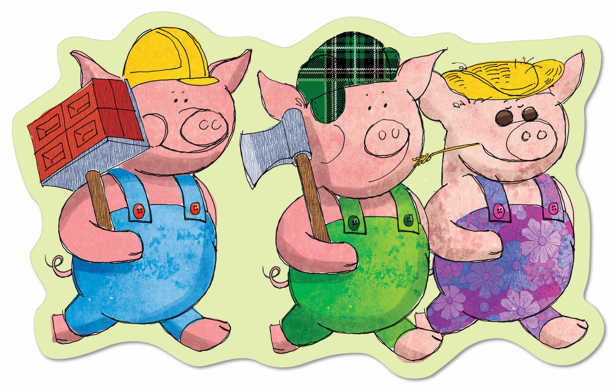 Fairytale Characters Three Little Pigs