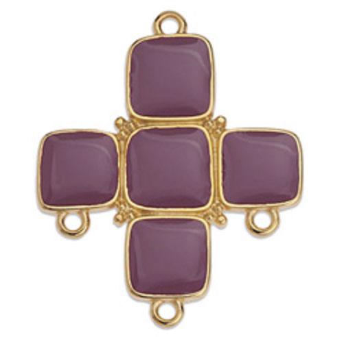 Purple Enamelled Cross