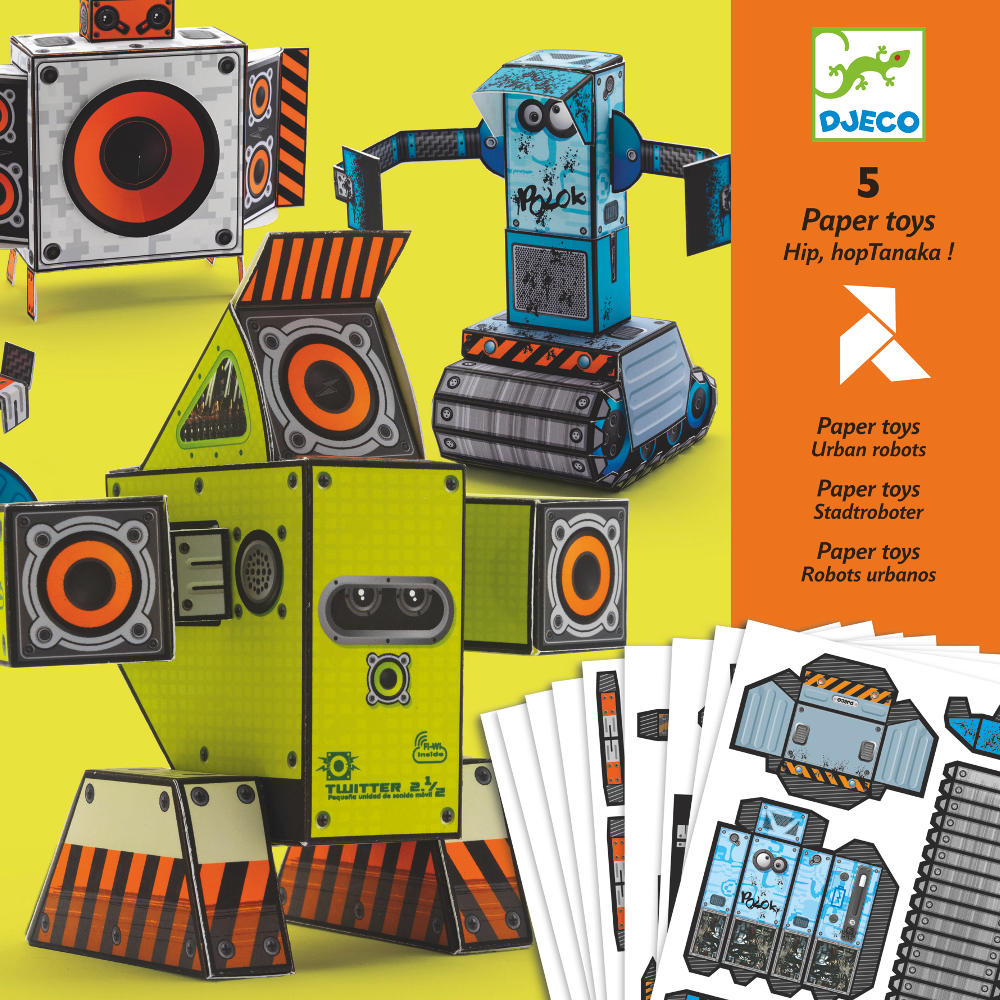 Djeco urban robots paper toys