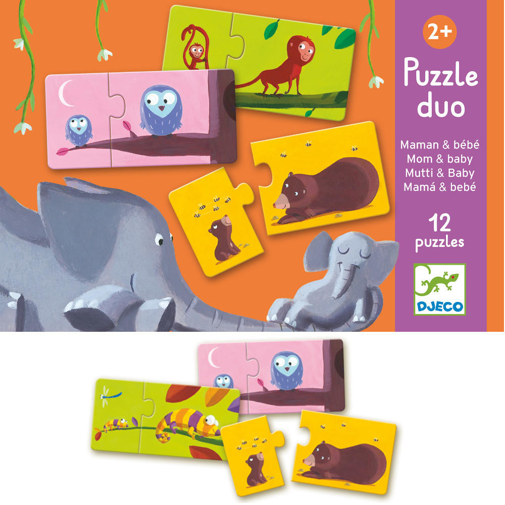 Mum and baby puzzle duo by Djeco