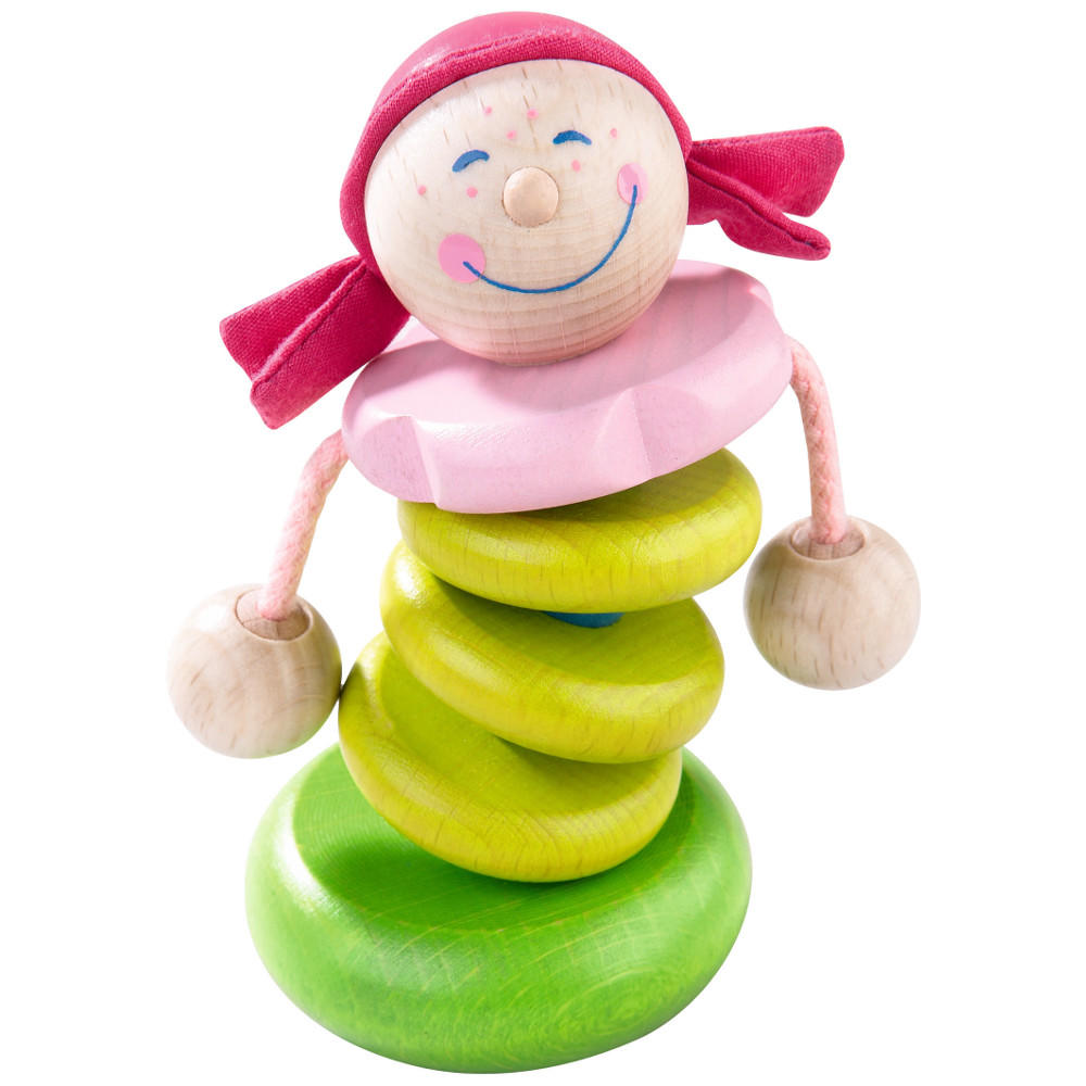 Rosella wooden baby rattle by Haba