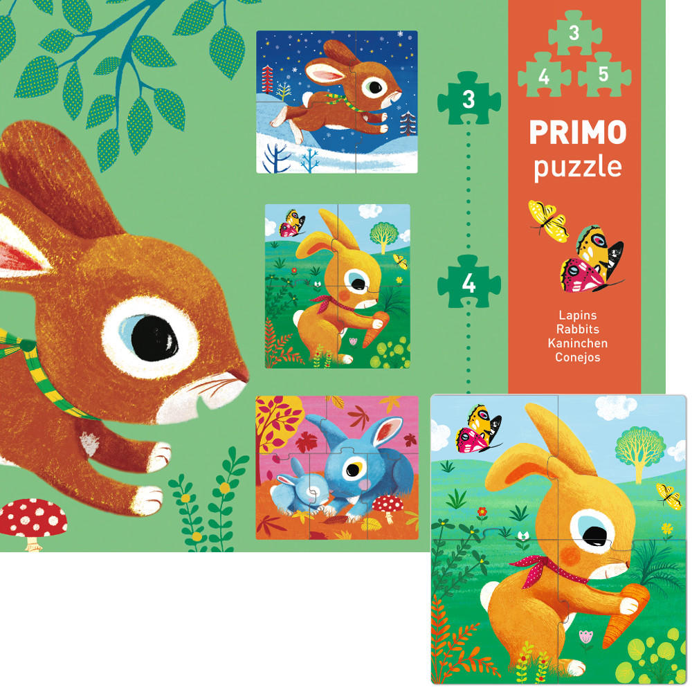 Djeco rabbits primo puzzle