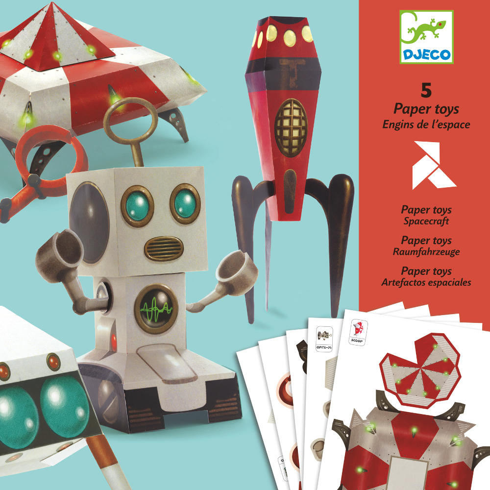 Djeco spacecraft paper toys
