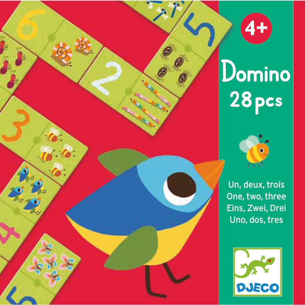 Domino 1, 2, 3 number matching game by Djeco