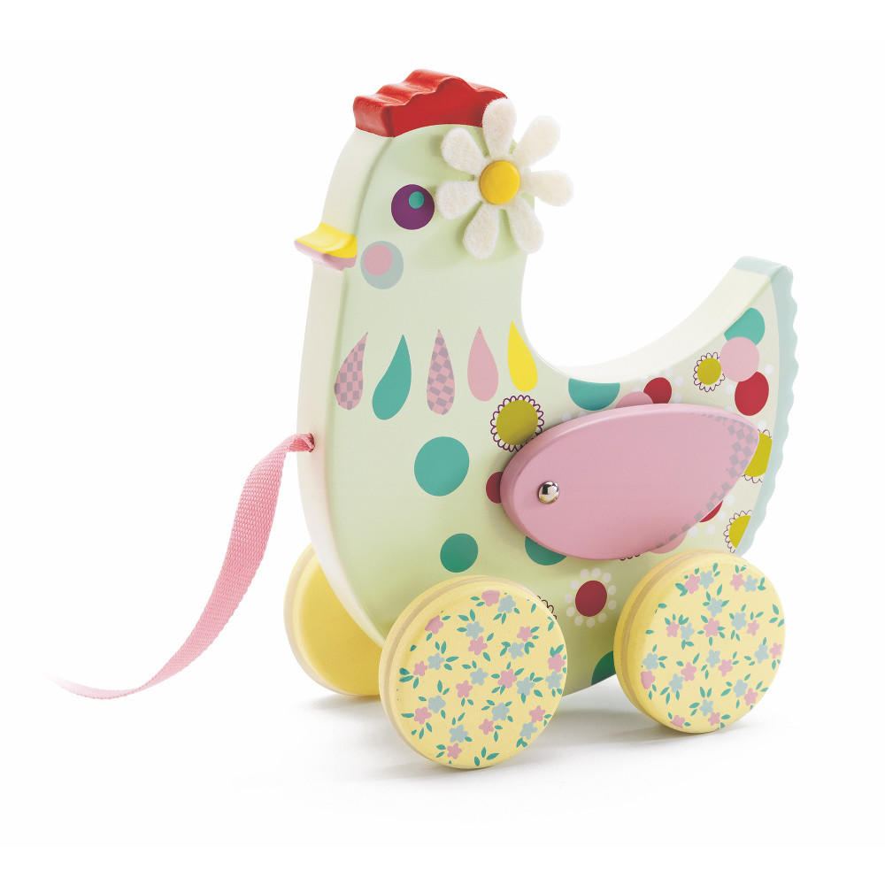 Pull along chicken by Djeco