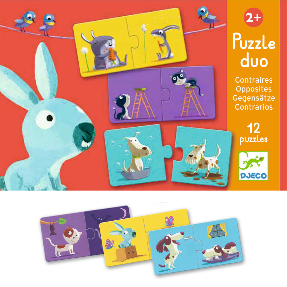 Djeco opposites puzzle duo