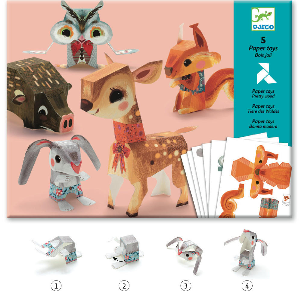 Djeco pretty wood paper toys