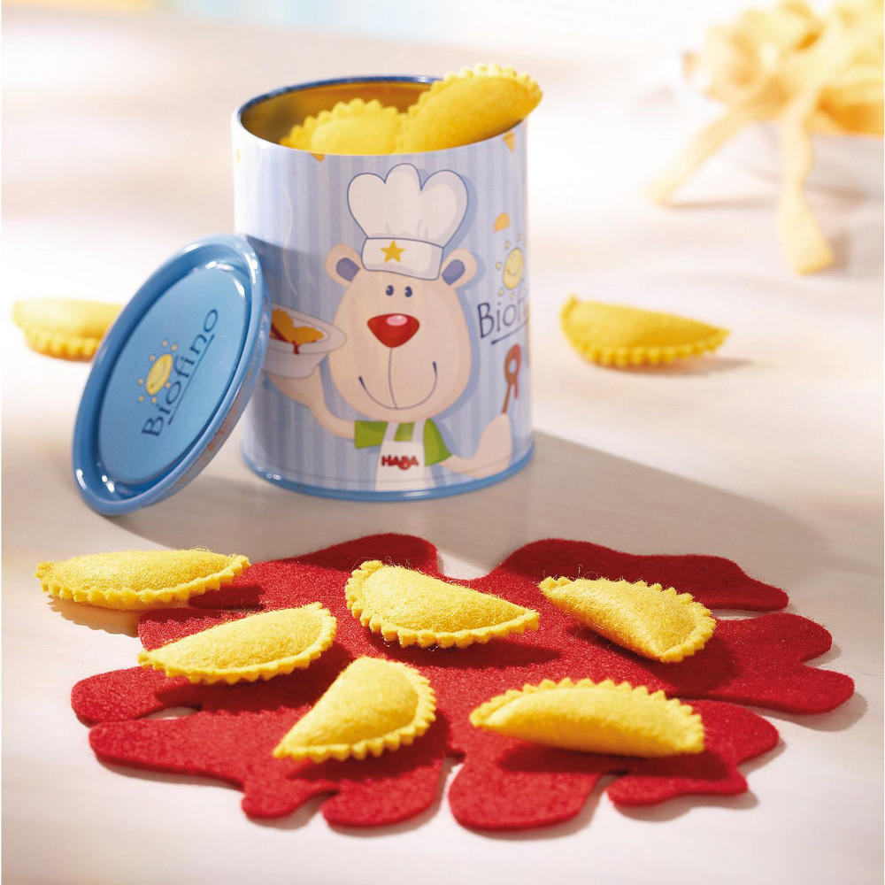 Haba play food ravioli tin