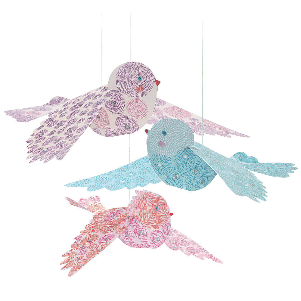 Djeco glitter birds to hang