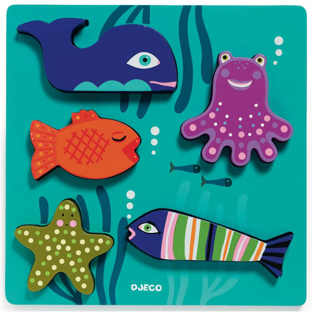 Sea animals relief puzzle by Djeco