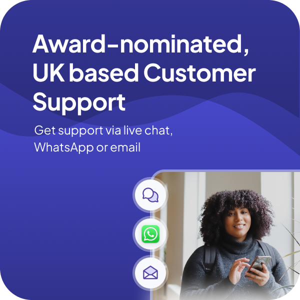 Award nominated UK based customer supporT