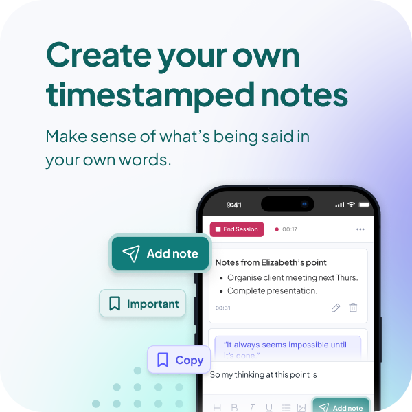 Create your own time stamped notes