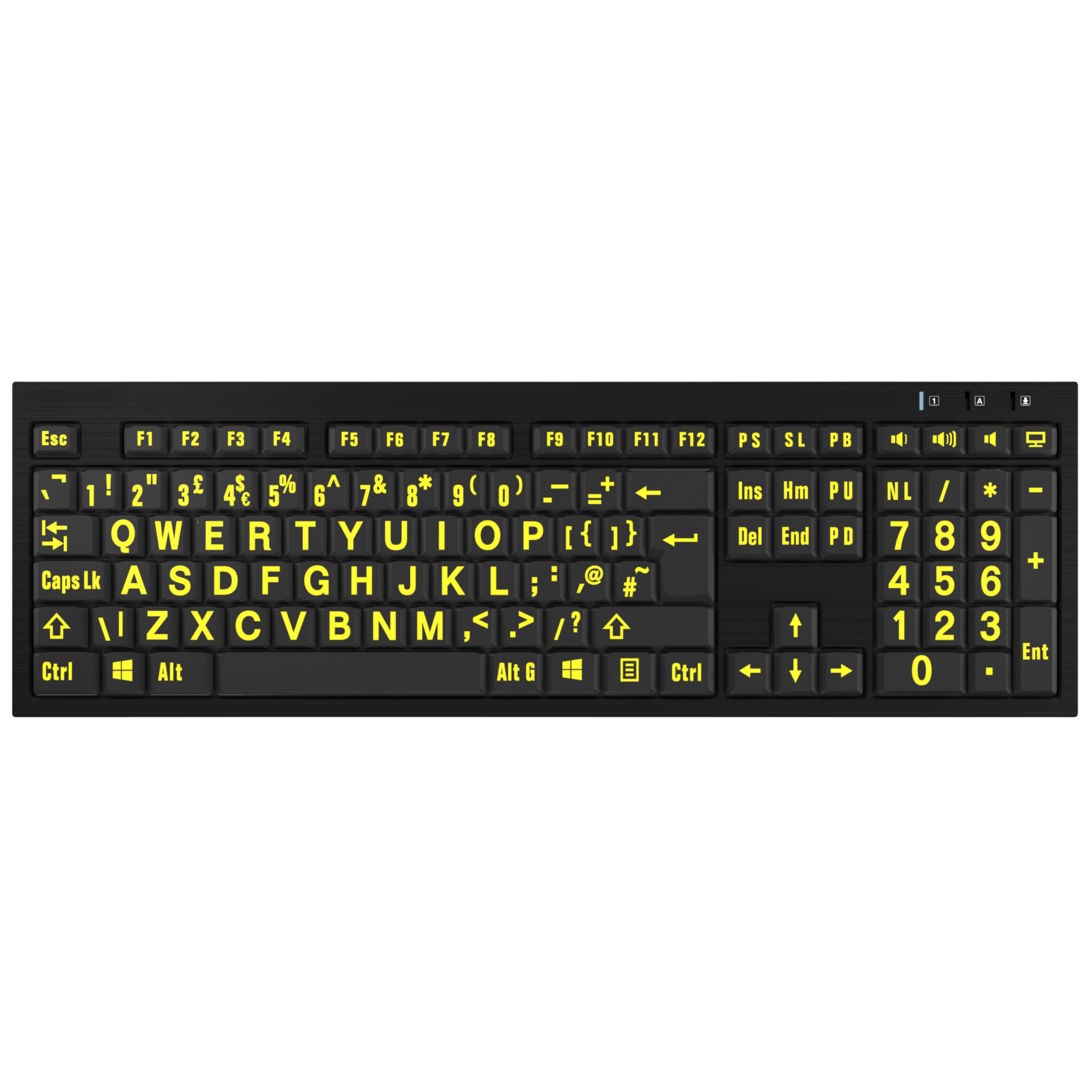 VTKeys2 yellow on black