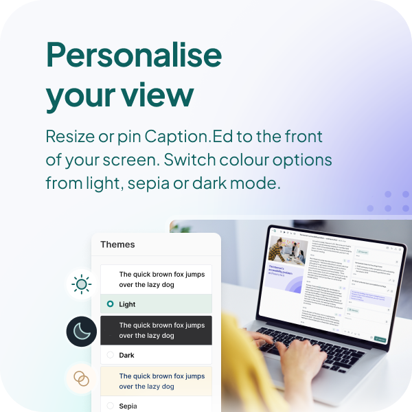 Personalise your view