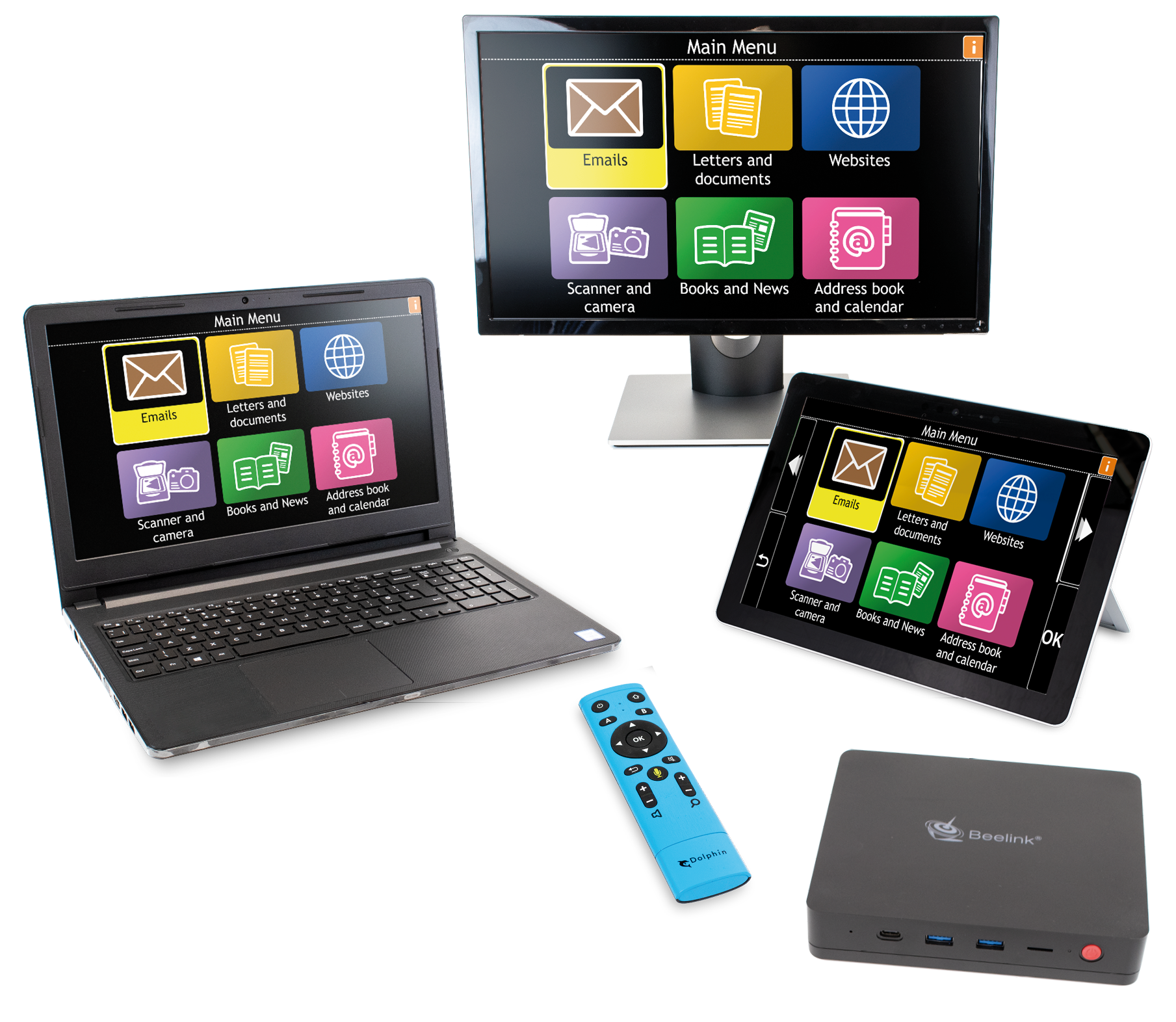 GuideConnect with Desktop, laptop, tablet and Tv connectivity