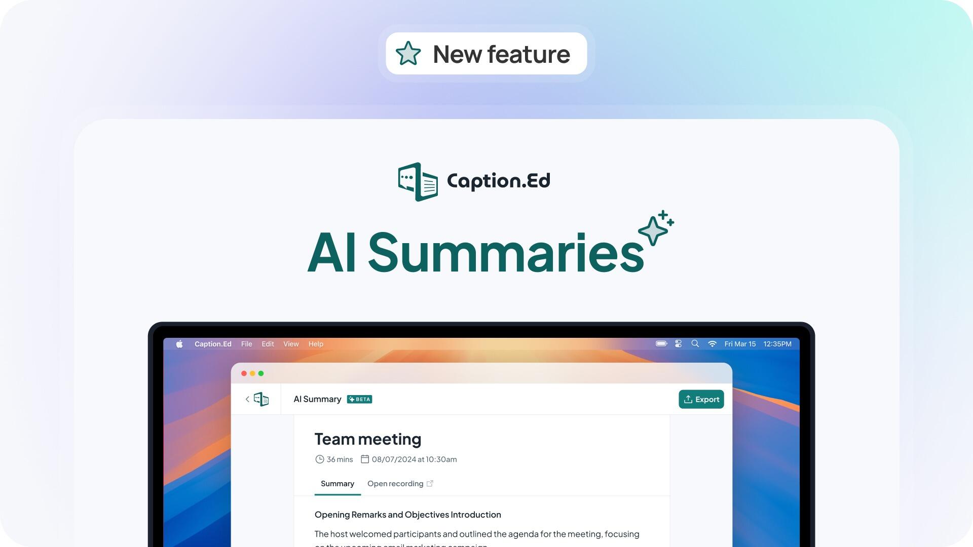AI summaries at the click of a button