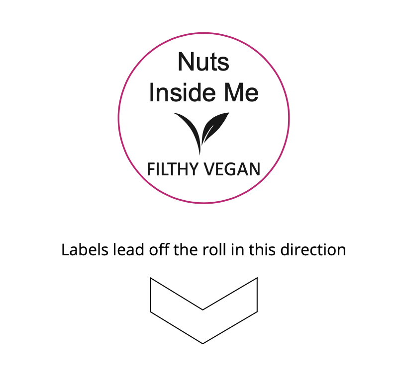 FILTHYVEGAN-STICKERS - Filthy Vegan Nuts In Me Stickers - 30mm Custom Branded Stickers - FILTHYVEGAN-STICKERS