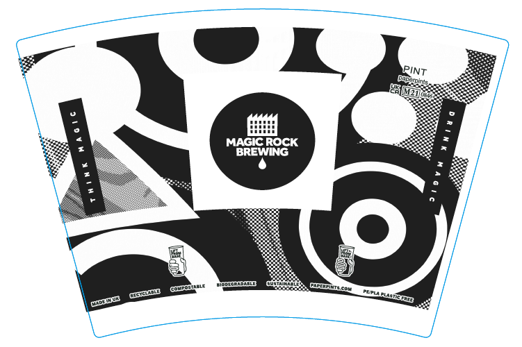 Magic Rock Brewing Company UKCA Paper Half Pint Cups - Case 1000 - MAGICROCKHALFPINTS - 1
