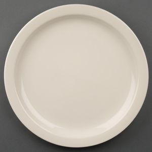 Olympia Ivory Narrow Rimmed Plates 280mm (Pack of 6) - U845 - 1