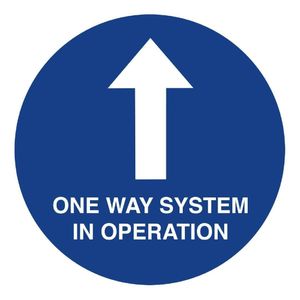One Way System Social Distancing Floor Graphic 400mm - FN369 - 1