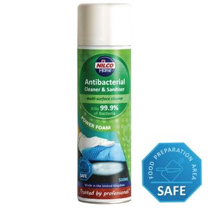 Nilco Antibacterial Cleaner and Sanitiser Power Foam 500ml - FN961 - 3