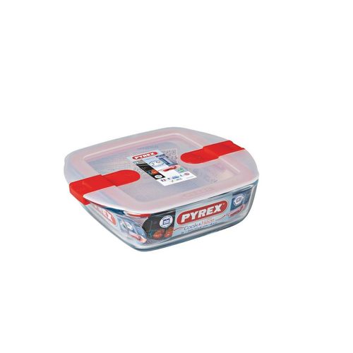 Pyrex Cook and Heat Square Dish with Lid 1Ltr - FC364 - 2