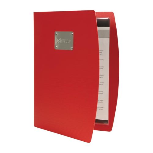 Securit Rio Menu Cover Red A4 - GL106 - 2