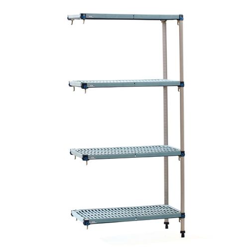 Metro Max Q Polymer Posts Shelving Add-On Kit 4 Shelves 1880x1220x610mm - DS358 - 1