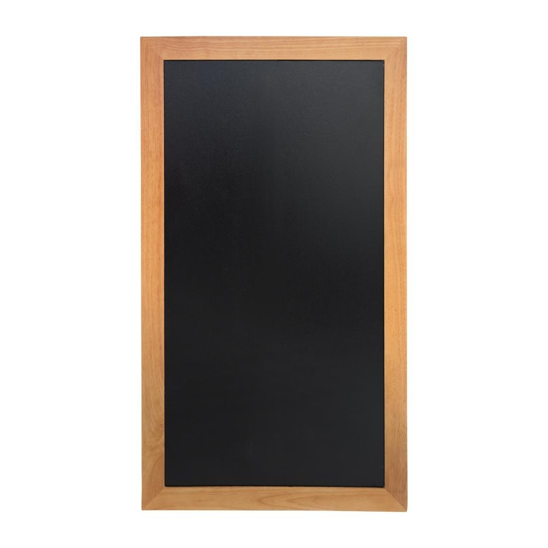 Securit Slim Wall Mounted Blackboard 1000 x 560mm Teak - Y859 - 1