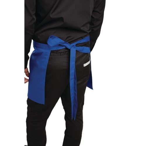 Whites Short Bistro Apron Blue