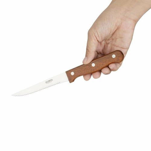 Olympia Steak Knives Wooden Handle (Pack of 12) - C136 - 3