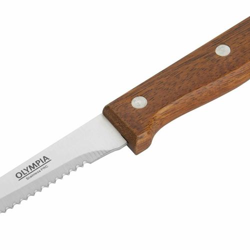 Olympia Steak Knives Wooden Handle (Pack of 12) - C136 - 5