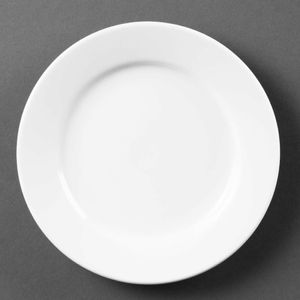 Olympia Whiteware Wide Rimmed Plates 165mm (Pack of 12) - CB478 - 1