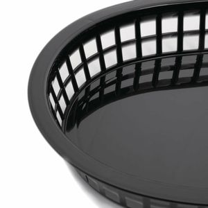 Oval Polypropylene Food Basket Black (Pack of 6) - GH969 - 3