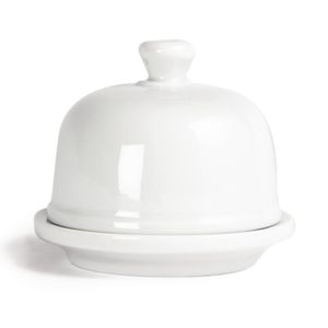 Olympia Whiteware Butter Dish with Cloche 50ml 1.8oz (Pack of 6) - U184 - 3