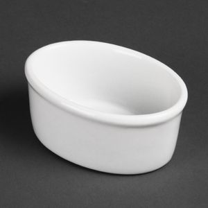 Olympia Whiteware Oval Ramekins 105mm (Pack of 12) - W445 - 1