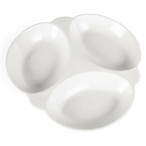 Olympia Vegetable Dishes 3 Section 250mm (Pack of 6) - Y099 - 3