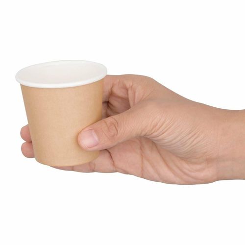 Fiesta Recyclable Espresso Cups Single Wall Kraft 112ml / 4oz (Pack of 50) - GP446 - 2