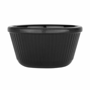 Olympia Kristallon Melamine Fluted Ramekins Black 89mm (Pack of 12) - DM165 - 3