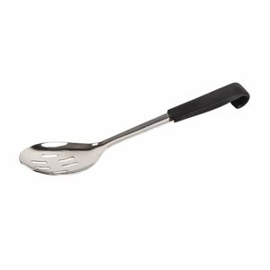 Vogue Slotted Serving Spoon Black Handle 340mm - CS911 - 1
