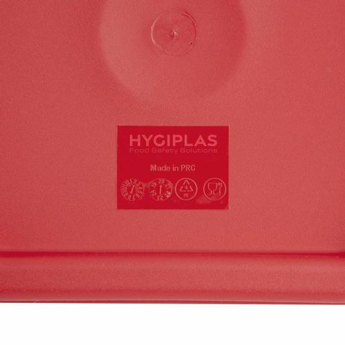 Hygiplas Square Food Storage Container Lid Red Large - CF042 - 3