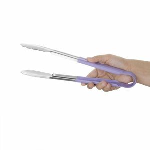 Hygiplas Colour Coded Serving Tong Purple 300mm - HC852 - 3