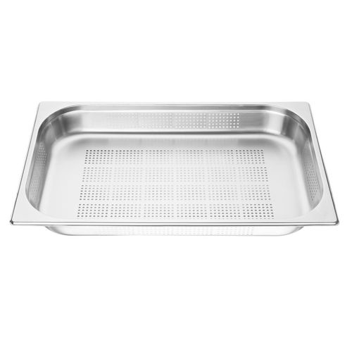 Vogue Stainless Steel Perforated 1/1 Gastronorm Pan 65mm - K840 - 4