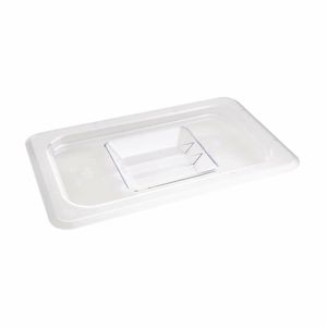 Vogue Polycarbonate 1/4 Gastronorm Lid Clear - U247 - 1