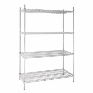 Vogue 4 Tier Wire Shelving Kit 1220x610mm - U257 - 1