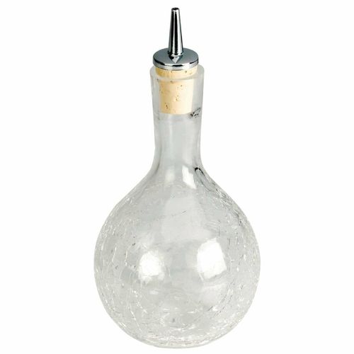 Bitters Dash Bottle Round Crackle Glass 330ml - GK639 - 1