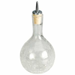 Bitters Dash Bottle Round Crackle Glass 330ml - GK639 - 1